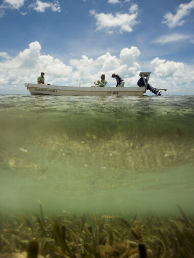 Belize Fishing Underwater Boat